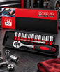 Juego de Ratchet 1/4” CR-V de 12 Piezas – Kit Compacto para Auto, Moto, Bicicleta y Hogar