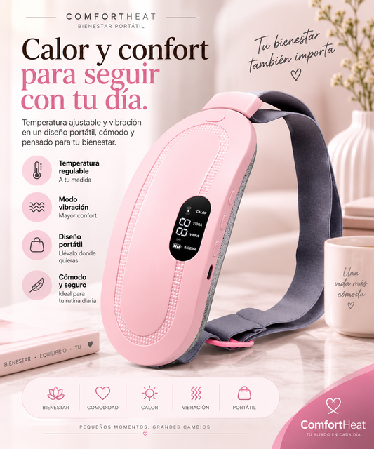 ComfortHeat™ – Cinturón Térmico Vibratorio para Calor, Confort y Bienestar Diario