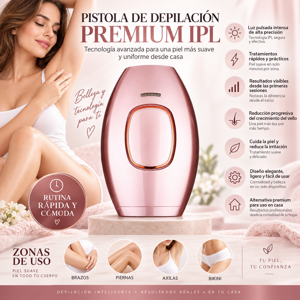 Pistola de Depilación Premium IPL